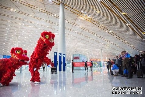 具有中国特色的舞狮欢迎仪式